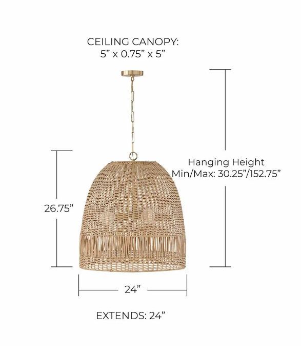 Capital Lighting Naomi 3 Light 24" Wide Wood Pendant Matte Brass
