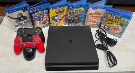 Sony PlayStation 4 1TB Console with Games, Wireless Controllers LIKE NEW!!!