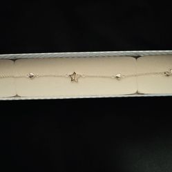 925 Silver Bracelet Heart and Star