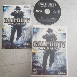 Call of Duty: World at War Nintendo Wii video game system