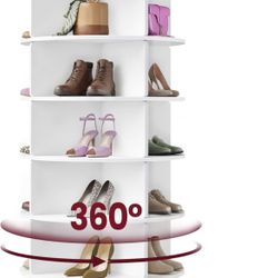 VASAGLE Torre giratoria de 7 niveles, organizador de zapatos giratorio de 360 grados, estante de almacenamiento New Open Box 