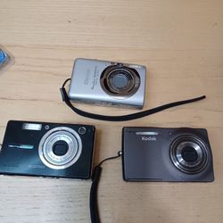 Canon Powershot Elph And 2 Kodak Cameras $80 For All 3