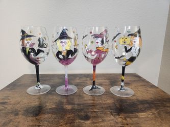 Halloween Witch Wine Glasses