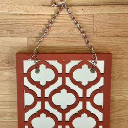 Vintage Beaded Lattice Mirror Balcon Du Guadalquivir Spanish Style