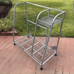 Golf Club Bag Rack W/Shelves