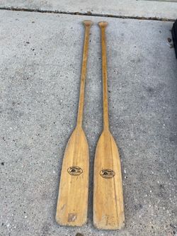Vintage Wooden Canoe/Kayak Paddles – Pair