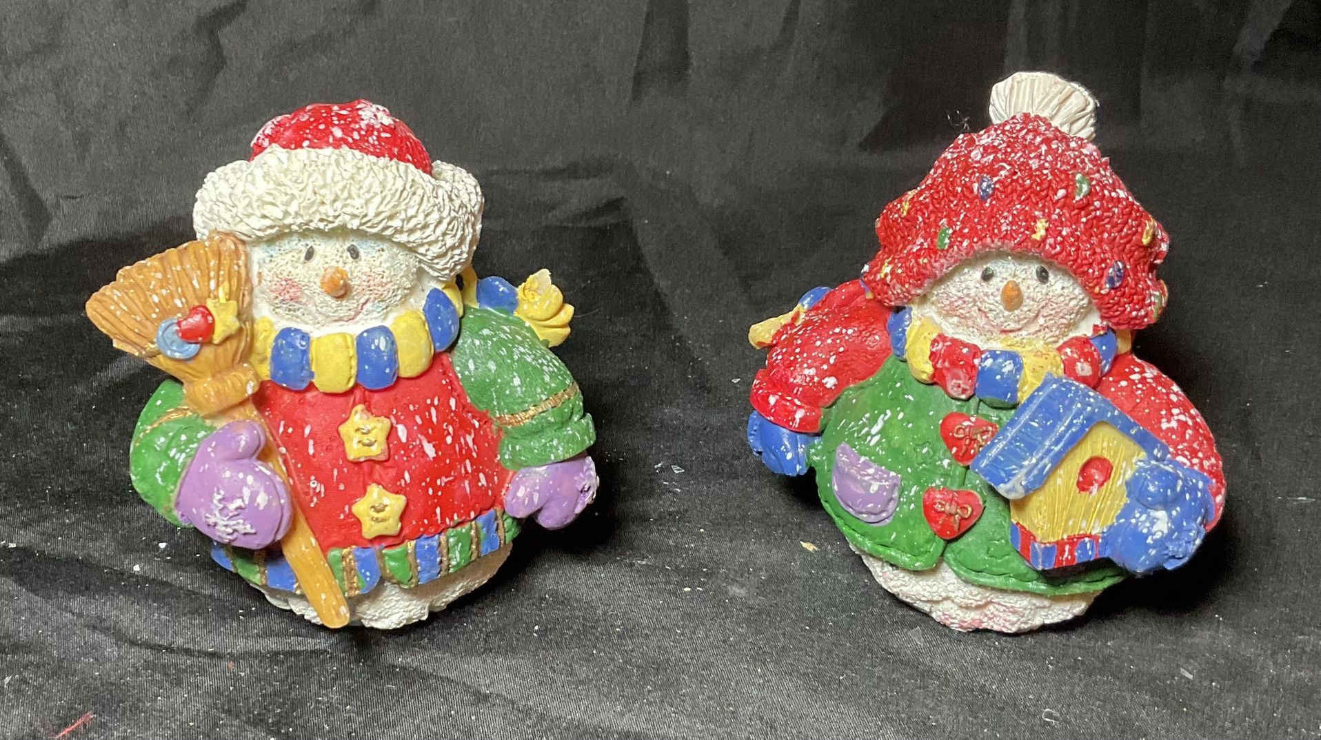 Christmas Snowman Figurine Set Of 2