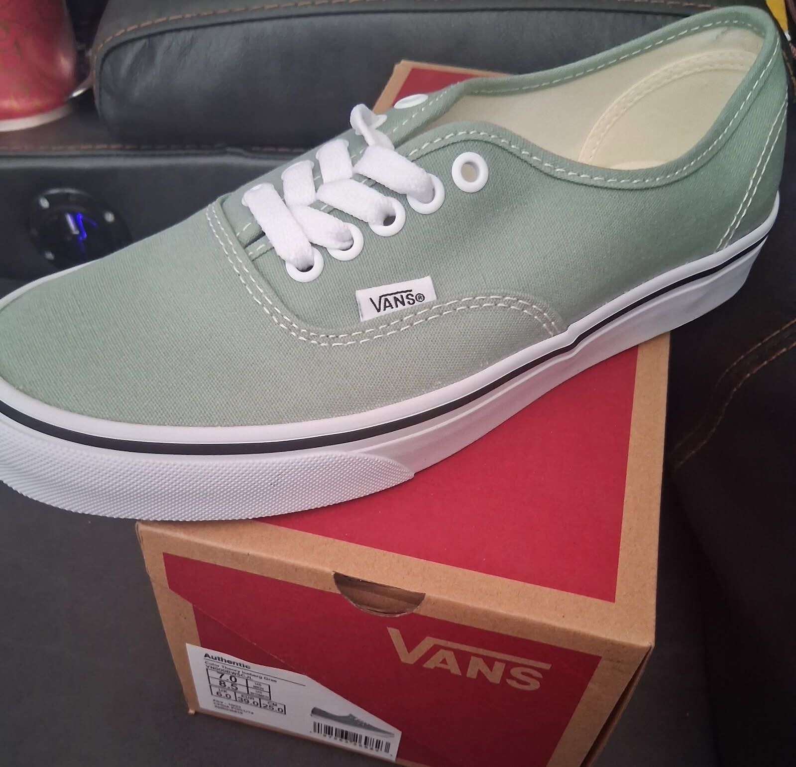 Iceberg Green Original Vans $45