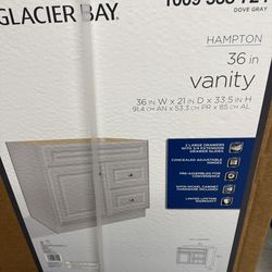 36 Inch New In Box Bathroom Vanity GREY