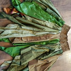 100% Silk Stretch waist Skirt Would Make Good Adult Fairy Costume Skirt