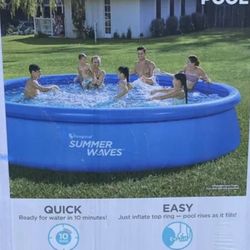 Summer Waves 15-ft Quick Set Ring Swimming Pool