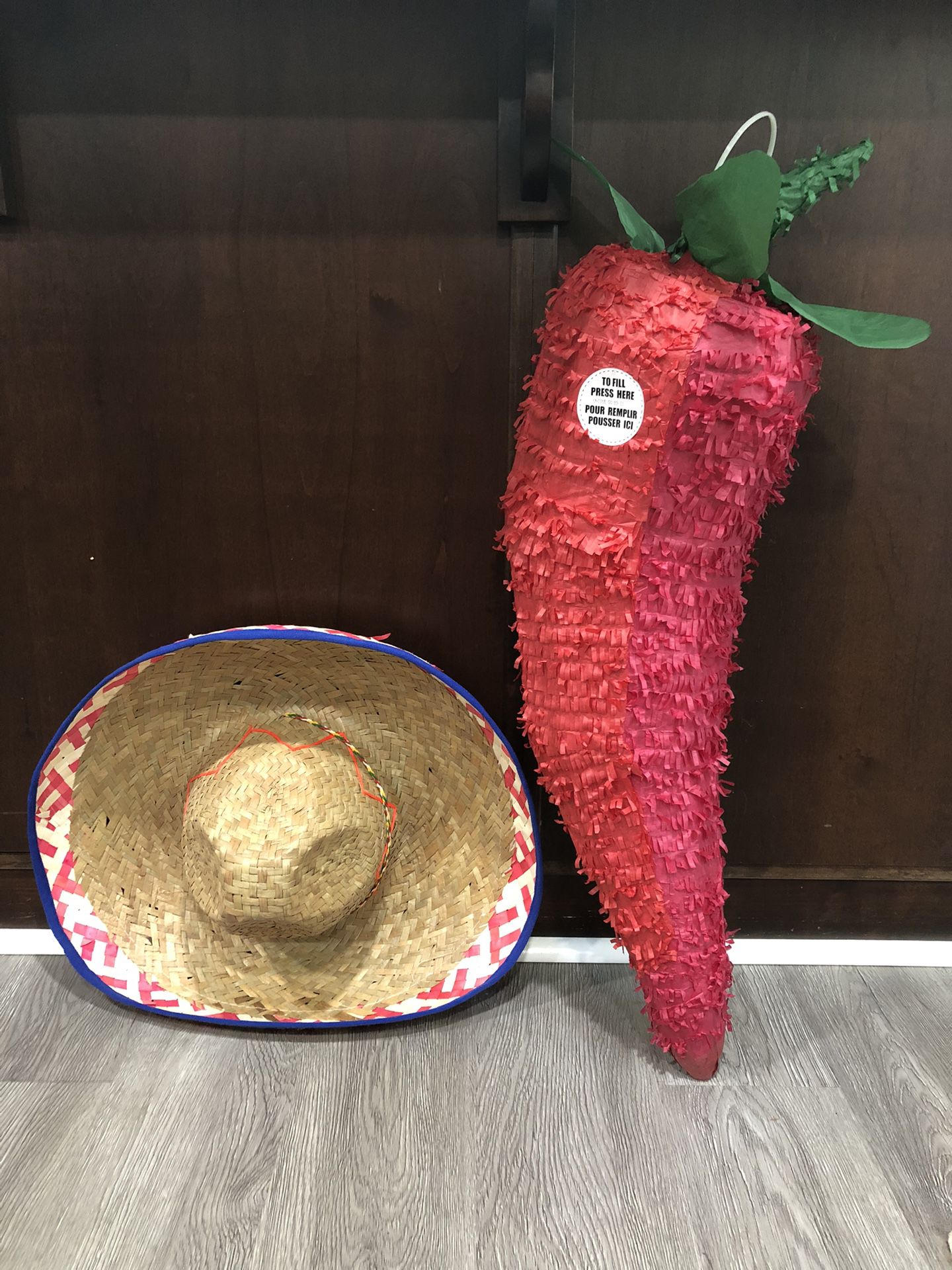 Party, Decorations Chili Pepper Piñata & Sombrero Hat