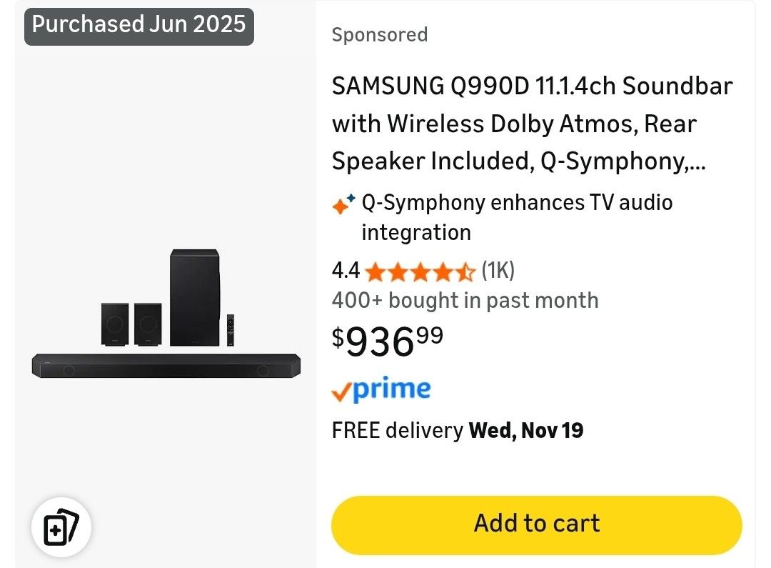 Samsung Q990D Soundbar System 