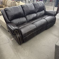 3 Seat Leather Couch Recliner 