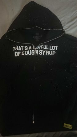 Awful lot of cough syrup hoodie rinestones