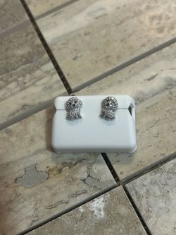 Poodles earrings Moissanite