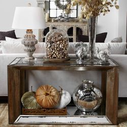 Mirrored Antique Glass Console Table Pottery Barn