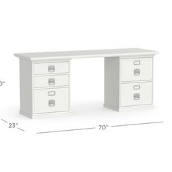 Pottery Barn Bedford Desk With Removable Organizer 