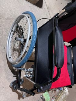 Medwarm Ultra Lightweight Foldable Wheelchair, Wheelchairs for Adults, Weights only 22 lbs, Portable & Transport Wheelchair with Handbrakes, Swing Awa