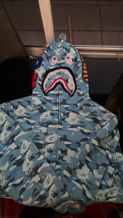 light blue bape hoodie