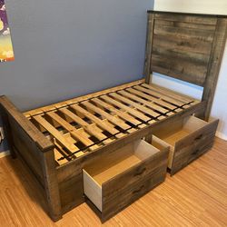 Brown Twin Bed