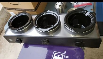 New open Box KENMORE BUFFET 3 CROCKPOT SERVER  ORIG 275