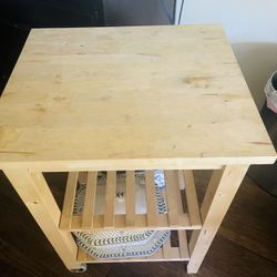 Rolling Kitchen Island Butcher Block 