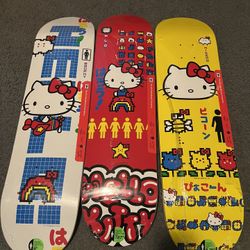 GIRL Skateboards x Hello kitty skate Decks
