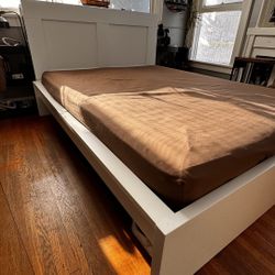 White bed frame