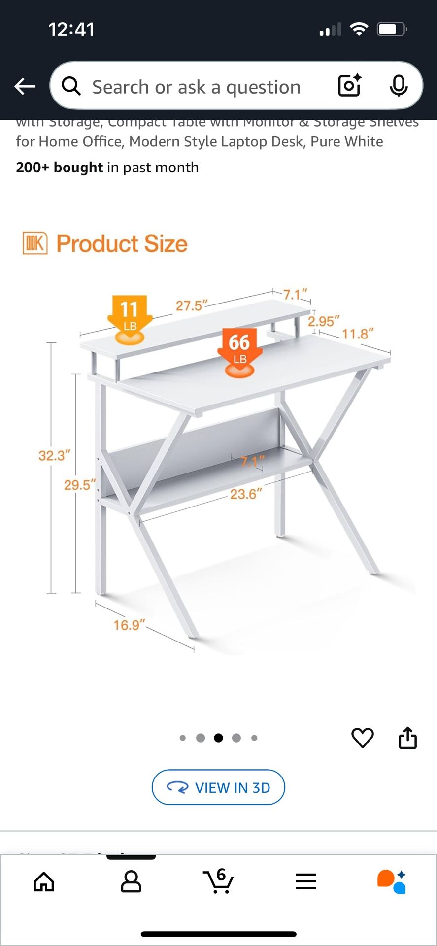White Desk - Small