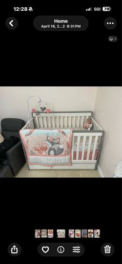 Gently Used Delta 6-in- 1 Convertible Crib with Storage Trundle