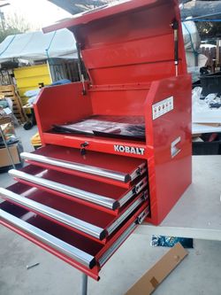 Kobalt Red Steel Tool Chest Cabinet 26"W 20"h