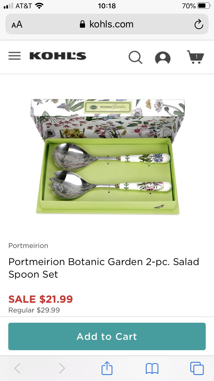 Botanic Garden Salad Servers spoons