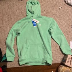 Lime Green Brand New Adidas Fleece Hoodie Meduim 