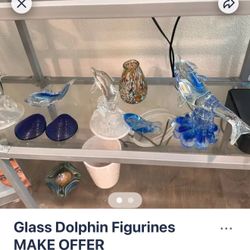 Collectible Blown  Crystal glass bundle pice for all!!!Dolphin Collection Make Offer 