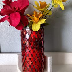 Arreglo floral de cristal 