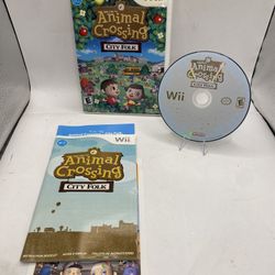 Animal Crossing: City Folk Nintendo Wii CIB COMPLETE w/ Manual + inserts Tested 