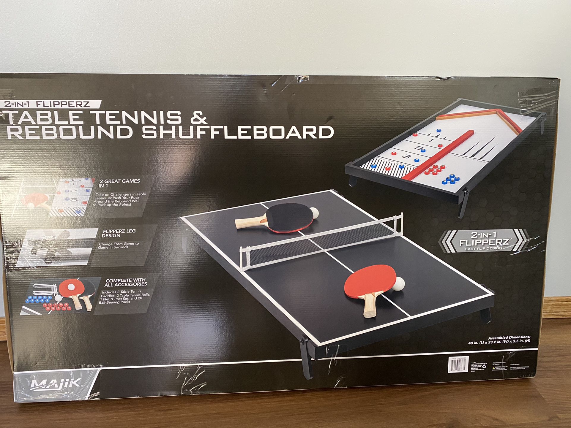 Brand New Table Top ping pong & Shuffle Board Table