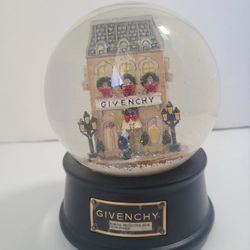 Vintage GIVENCHY Snow Globe Winter In Paris 1999 Limited Edition PRE-OWNED, flaw