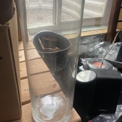 Clear glass vases