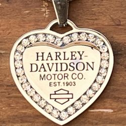 Harley Davidson Heart Necklace