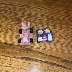 Super Mario McDonald’s Happy Meal Toy Princess Peach car w/ Stickers