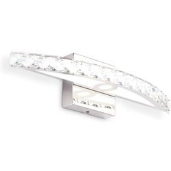 LED Vanity Lights, BRIVOLART 17.3in 10W Bathroom Vanity Light Fixtures Crystal Modern Vanity Lights Cool White 6000K Bathroom/Bedroom Mirror Lamps Wal