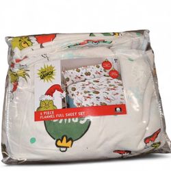 The Grinch Flannel Sheet Set