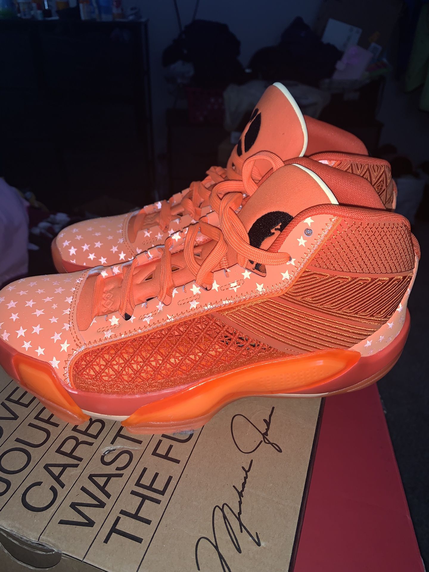 Brand new in box Womens size 9.5 Mens size 8 Air Jordan’s