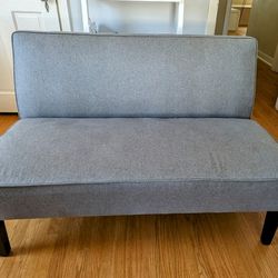 Gray Fabric Loveseat/Settee/Couch
