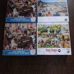 Lot Of 6 Dog Jigsaw Puzzles 20.00