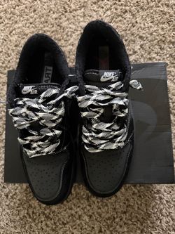 Nike Air Low-Top Sneakers Black Houndstooth Laces