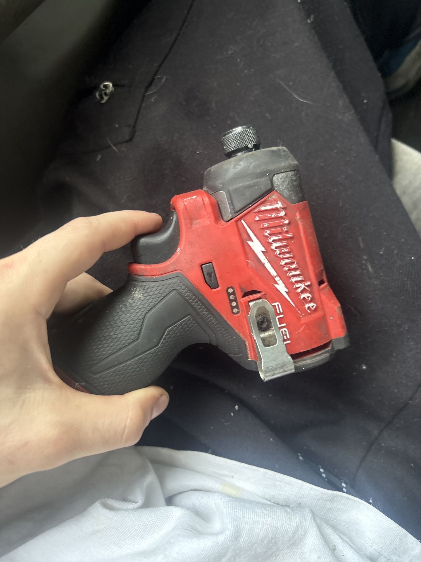 Red Miluakee Drill With Battery And Charger