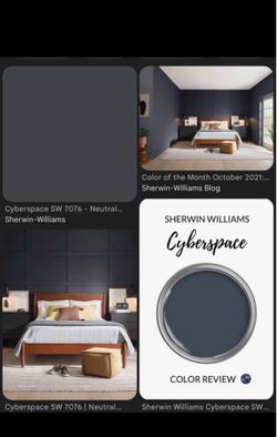 SW 7076 Cyberspace Interior Eggshell Acrylic Latex 5 Gallons.